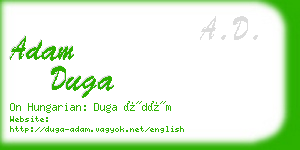 adam duga business card